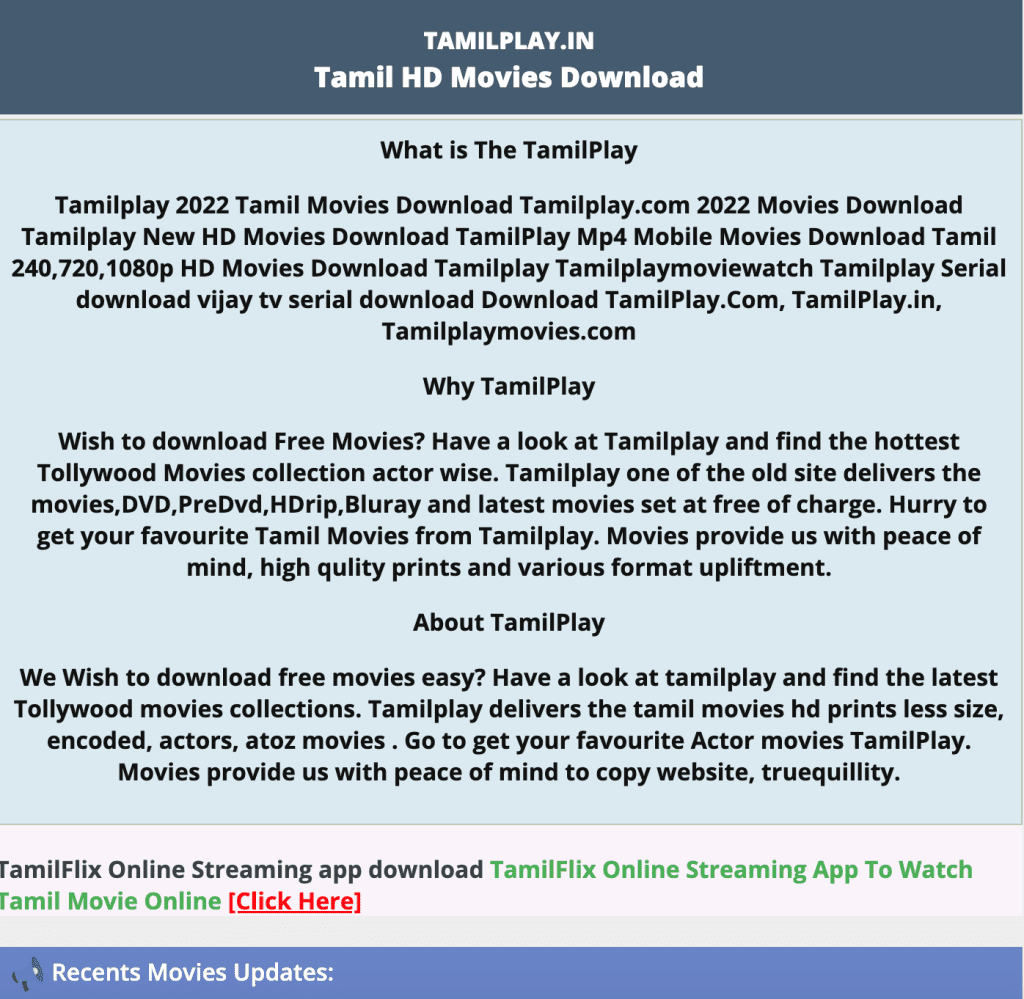 Tamil Play Movie Download 2023