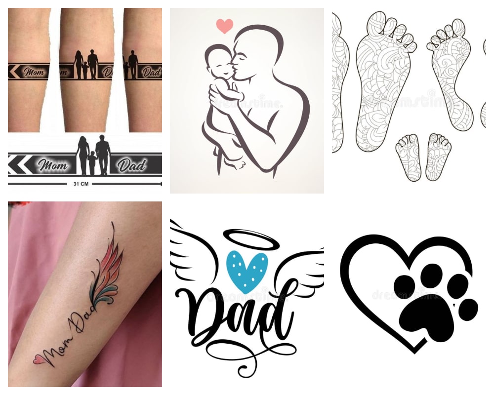 wrist mom dad tattoo