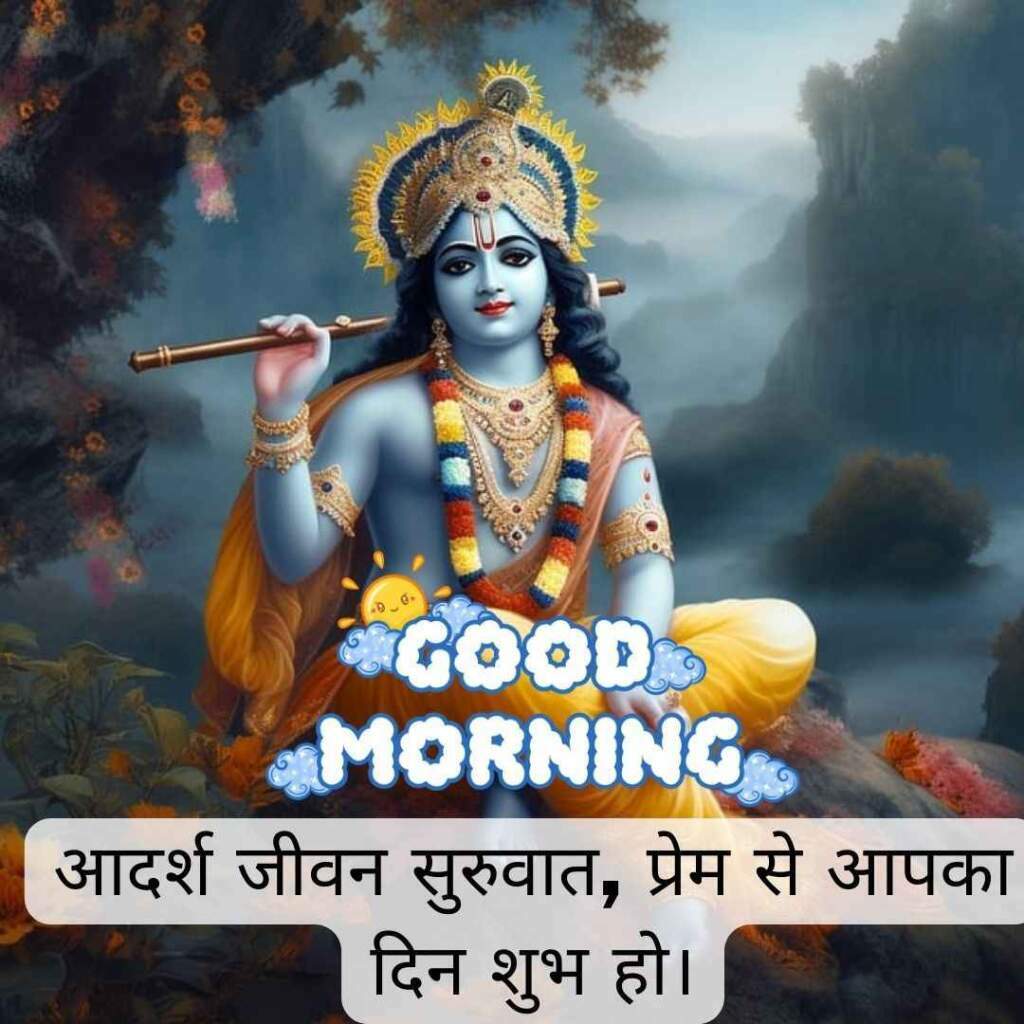 radha krishna good morning images in hindi