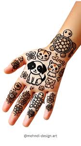 Animal Shapes kids mehndi designs