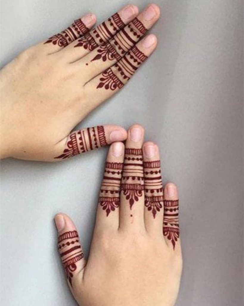 Finger Spirals baby mehndi design