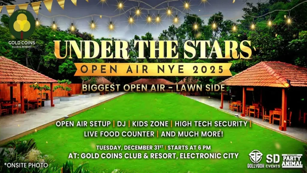 Open Air New Year Party 2025 gold con club