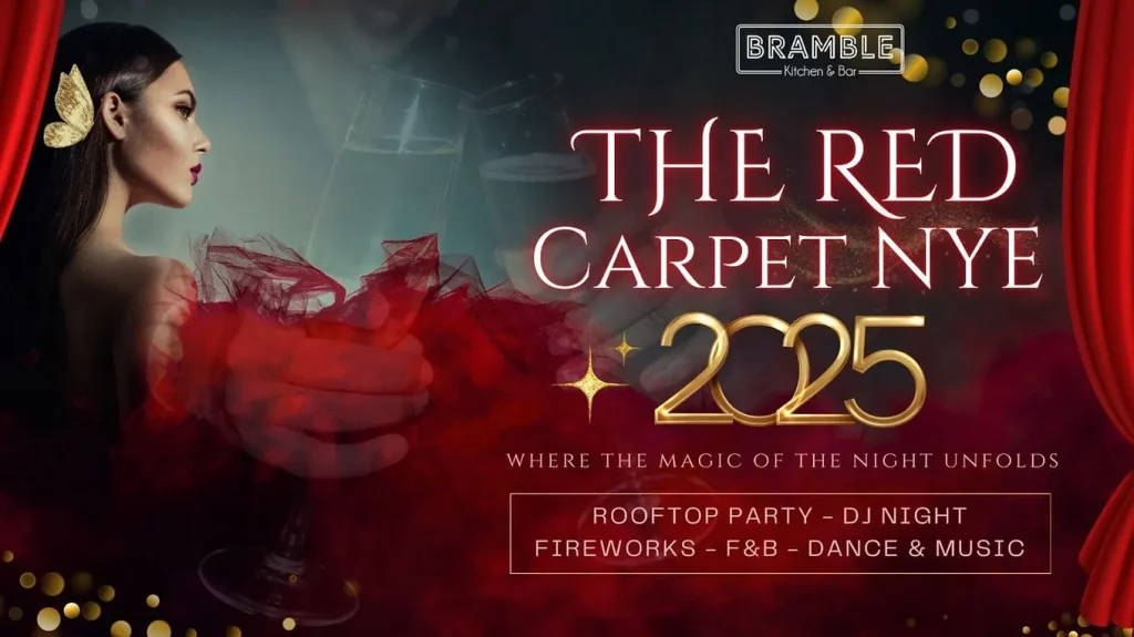 The Red Carpet NYE 2025 Bramble kitchen