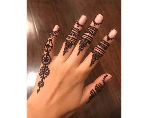 finger arabic mehndi design