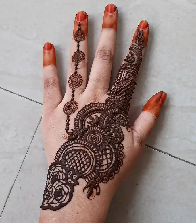 mehndi design back hand simple and easy