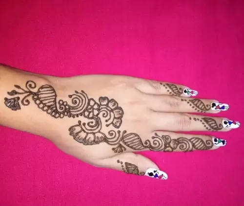 back hand finger mehndi designs