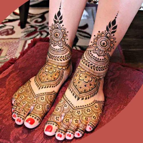 easy bridal mehndi designs for legs