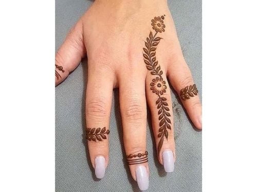 finger mehndi designs arabic