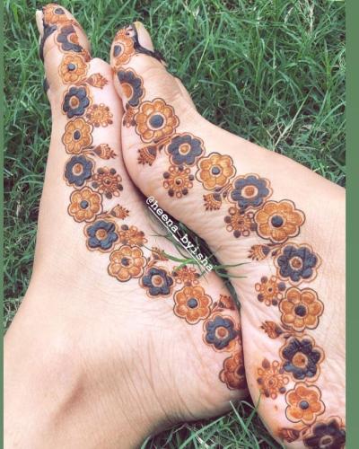 mehndi design easy and simple for legs