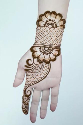 royal finger mehndi design front hand 1