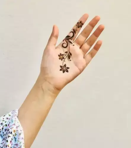 simple mehndi designs on palm
