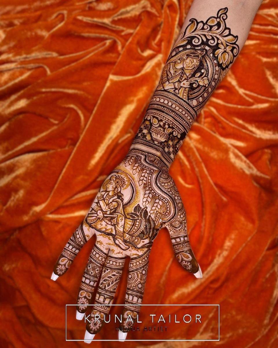 wedding mehndi design for leg